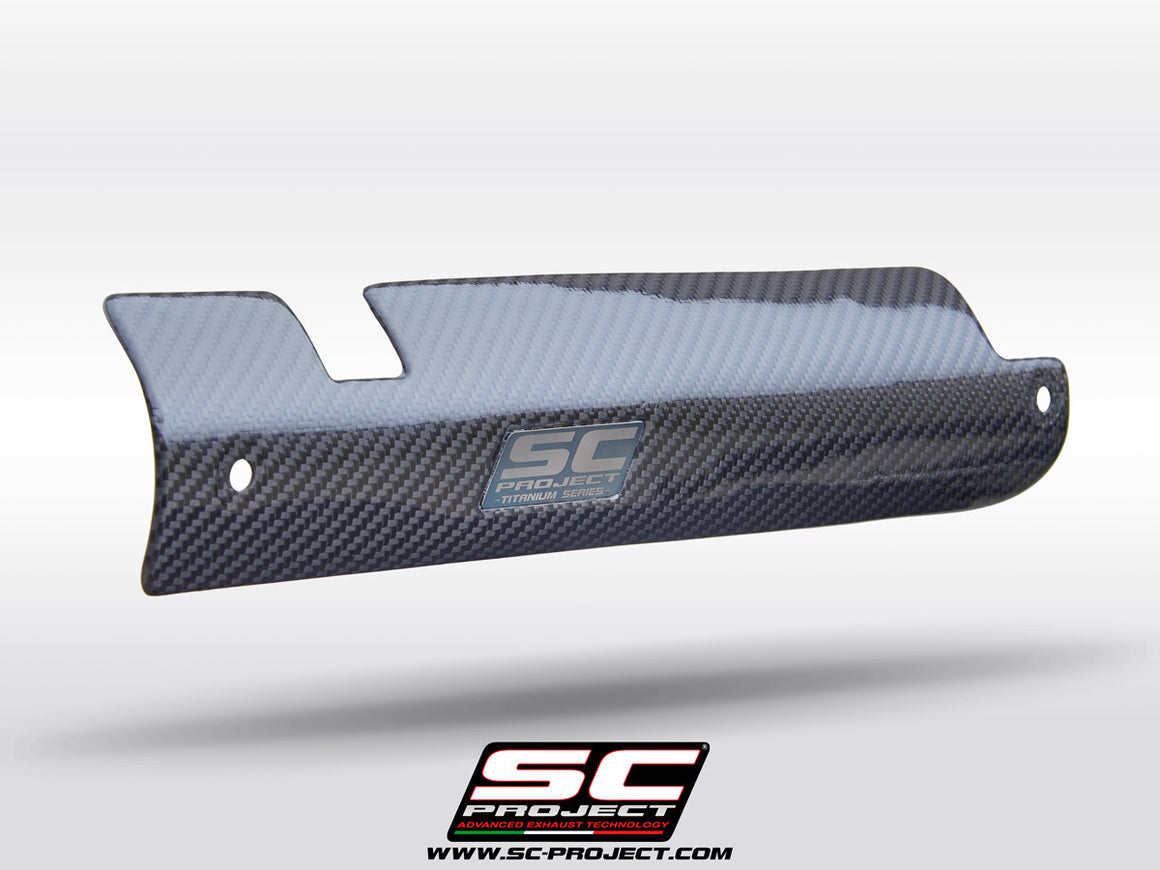Picture of carbon fibre heat shield protection for OEM headers