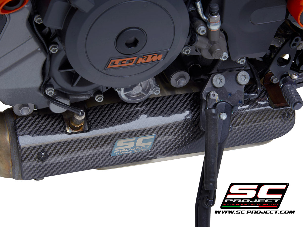 Picture of carbon fibre heat shield protection for OEM headers