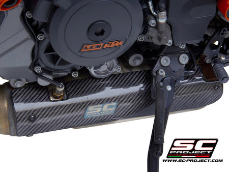 Picture of carbon fibre heat shield protection for OEM headers