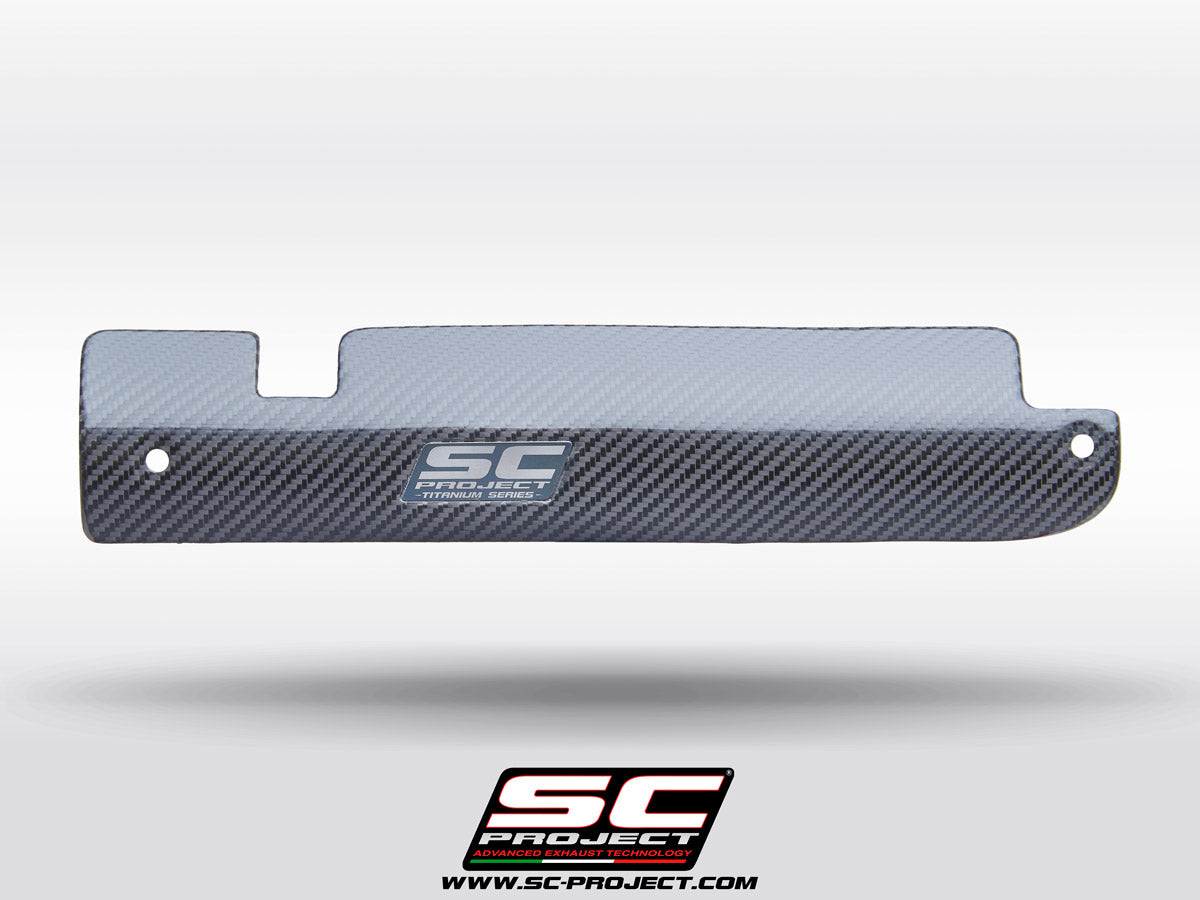 Picture of carbon fibre heat shield protection for OEM headers