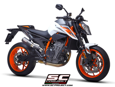 Picture of CR-T M2 carbon fibre exhaust, with stoneguard grid