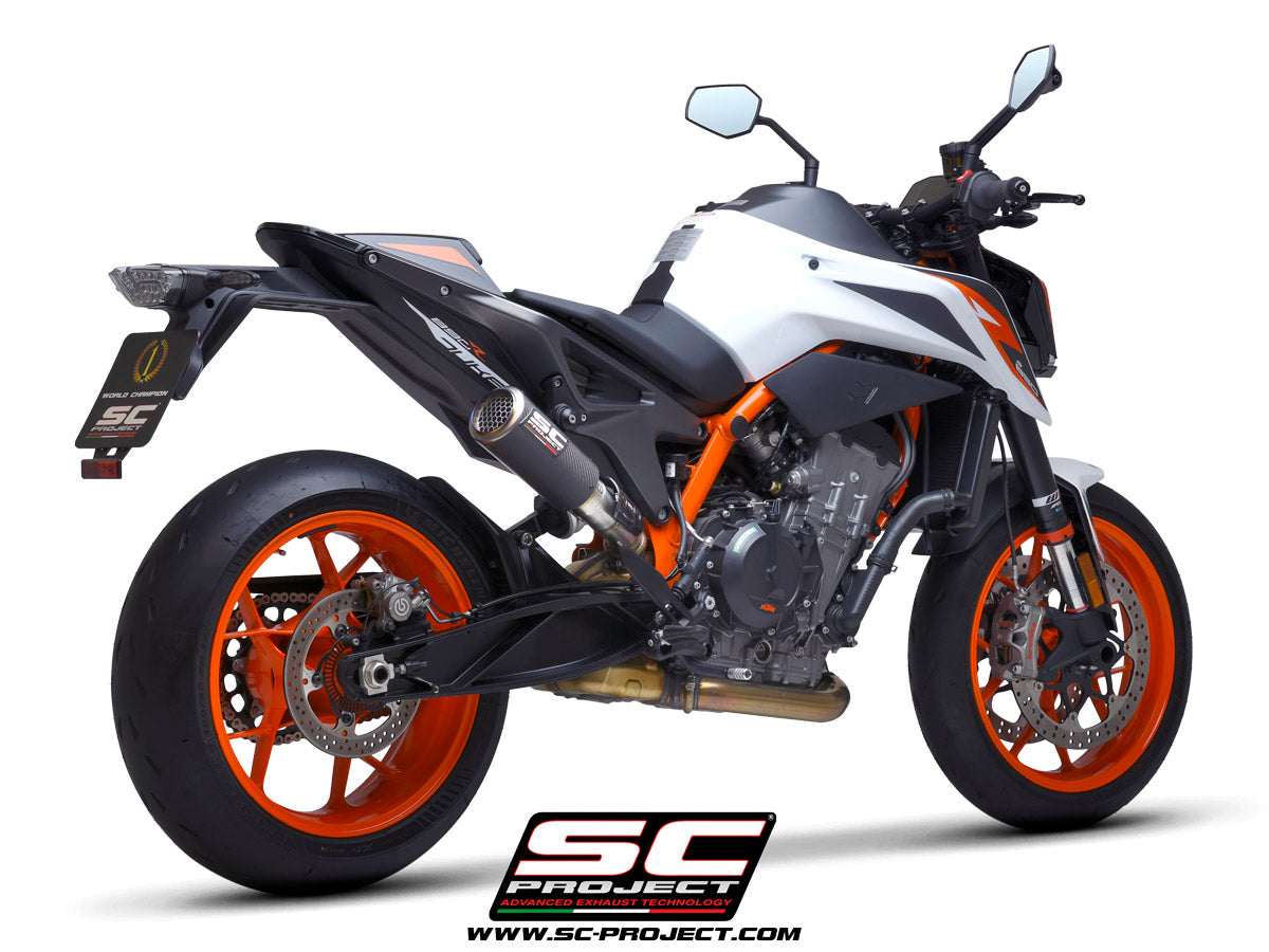 Picture of CR-T M2 carbon fibre exhaust, with stoneguard grid