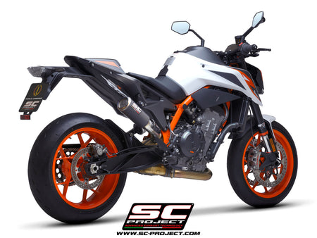 Picture of CR-T M2 carbon fibre exhaust, with stoneguard grid