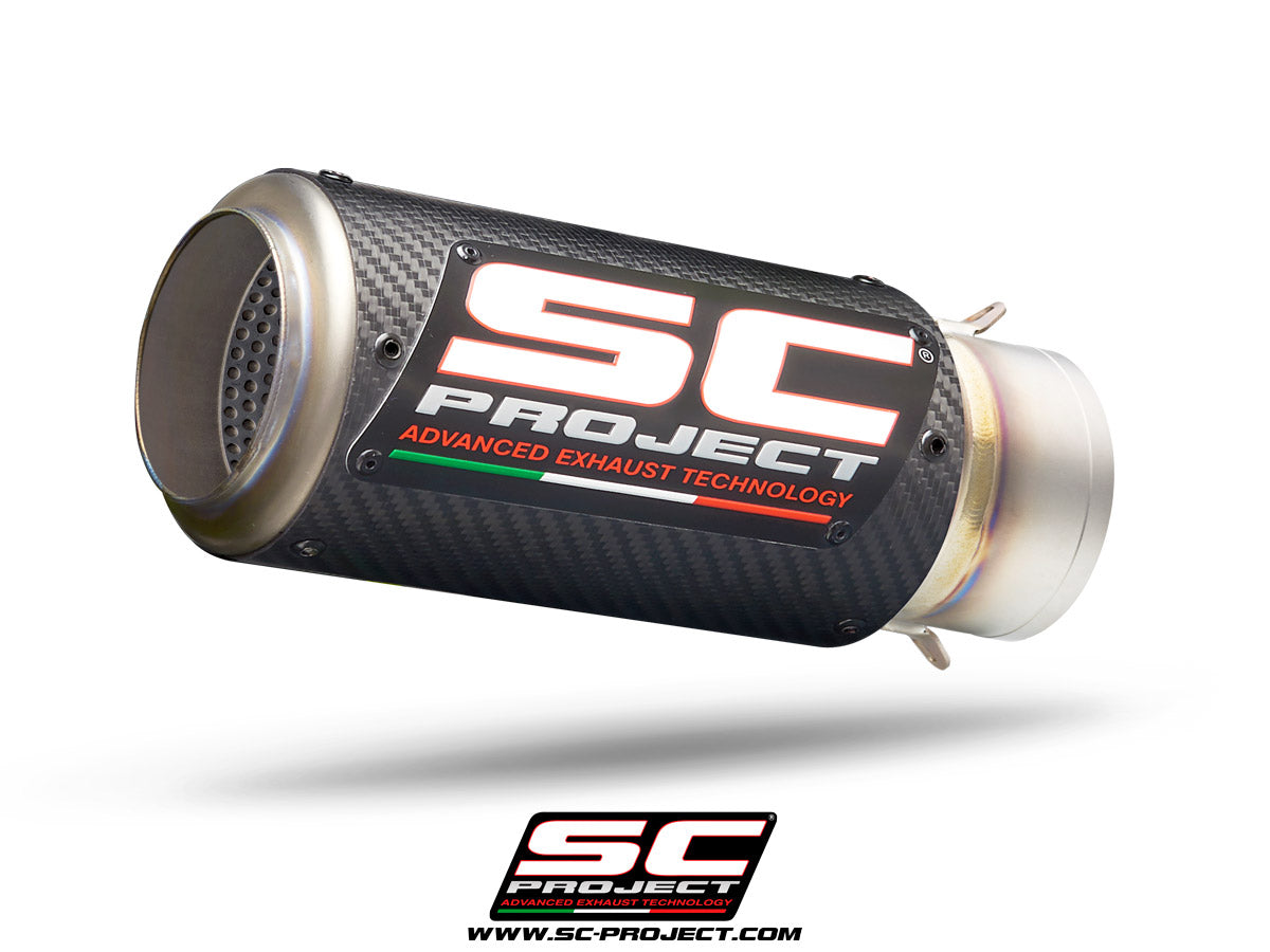 Picture of CR-T carbon fibre exhaust, 70 mm inlet diameter