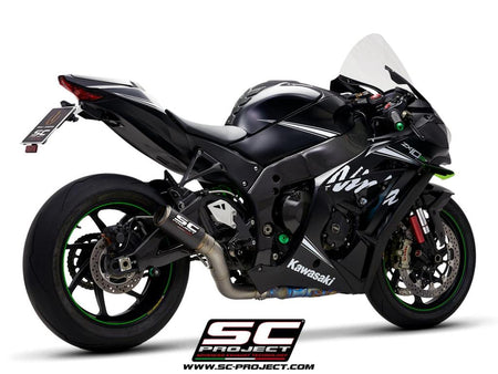 Picture of CR-T carbon fibre exhaust, with de-cat link pipe