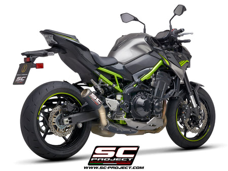 Picture of CR-T carbon fibre exhaust, with stoneguard grid