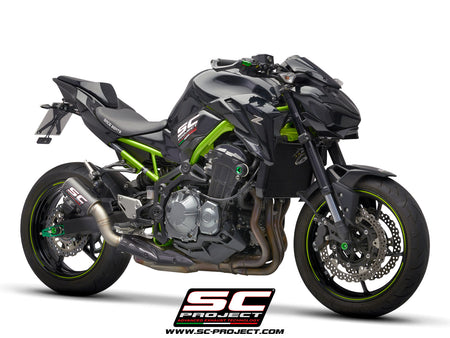 Picture of CR-T carbon fibre exhaust, with stoneguard grid