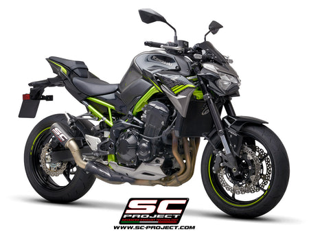 Picture of CR-T carbon fibre exhaust, with stoneguard grid