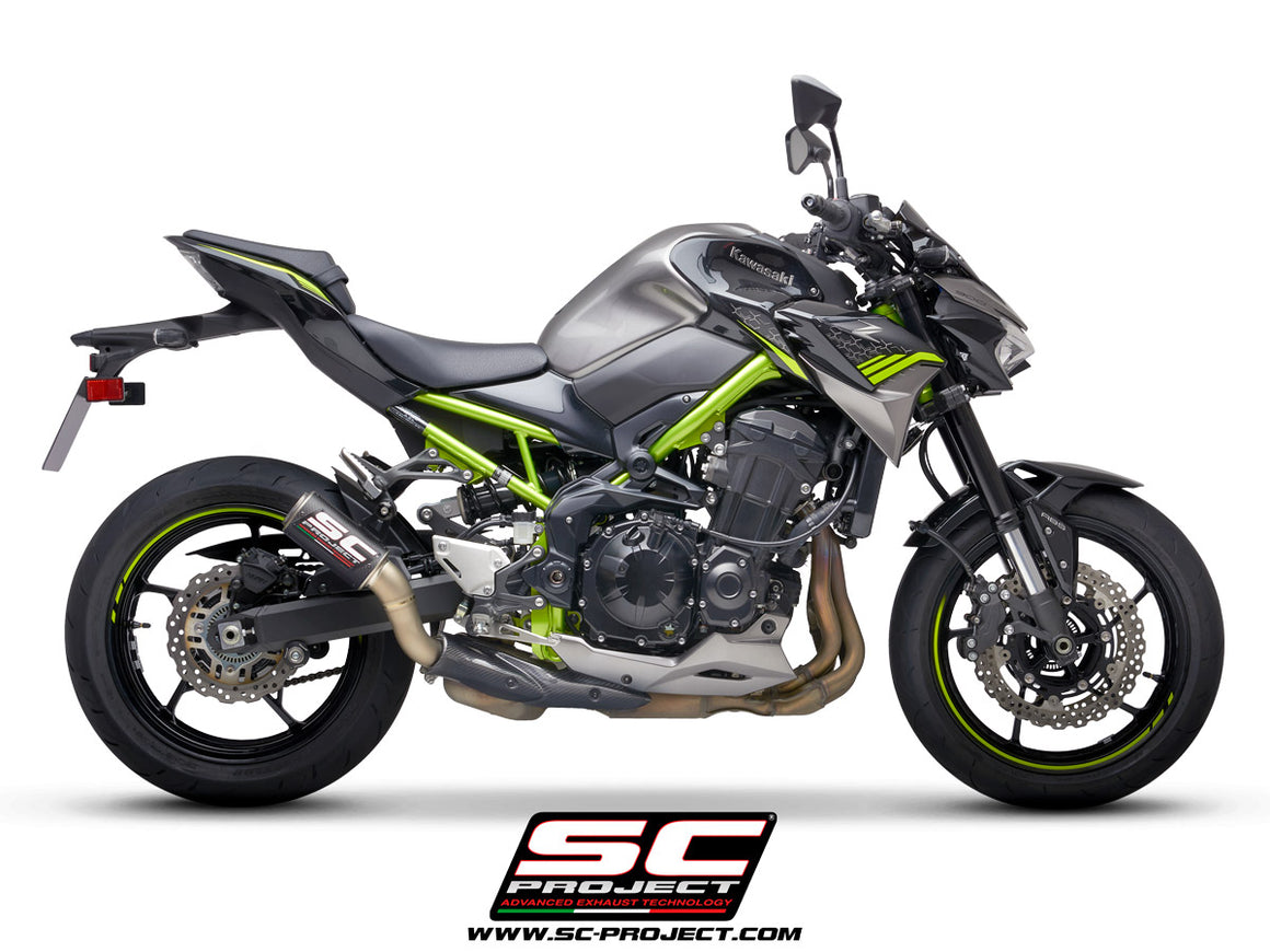 Picture of CR-T carbon fibre exhaust, with stoneguard grid