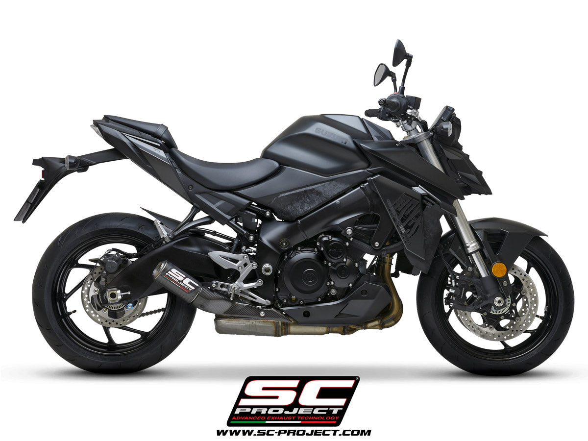 Picture of CR-T carbon fibre exhaust, with stoneguard grid