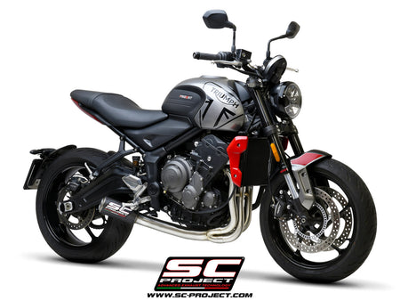 Picture of 3-1 Stainless steel full exhaust system, with CR-T carbon fibre exhaust with stoneguard grid