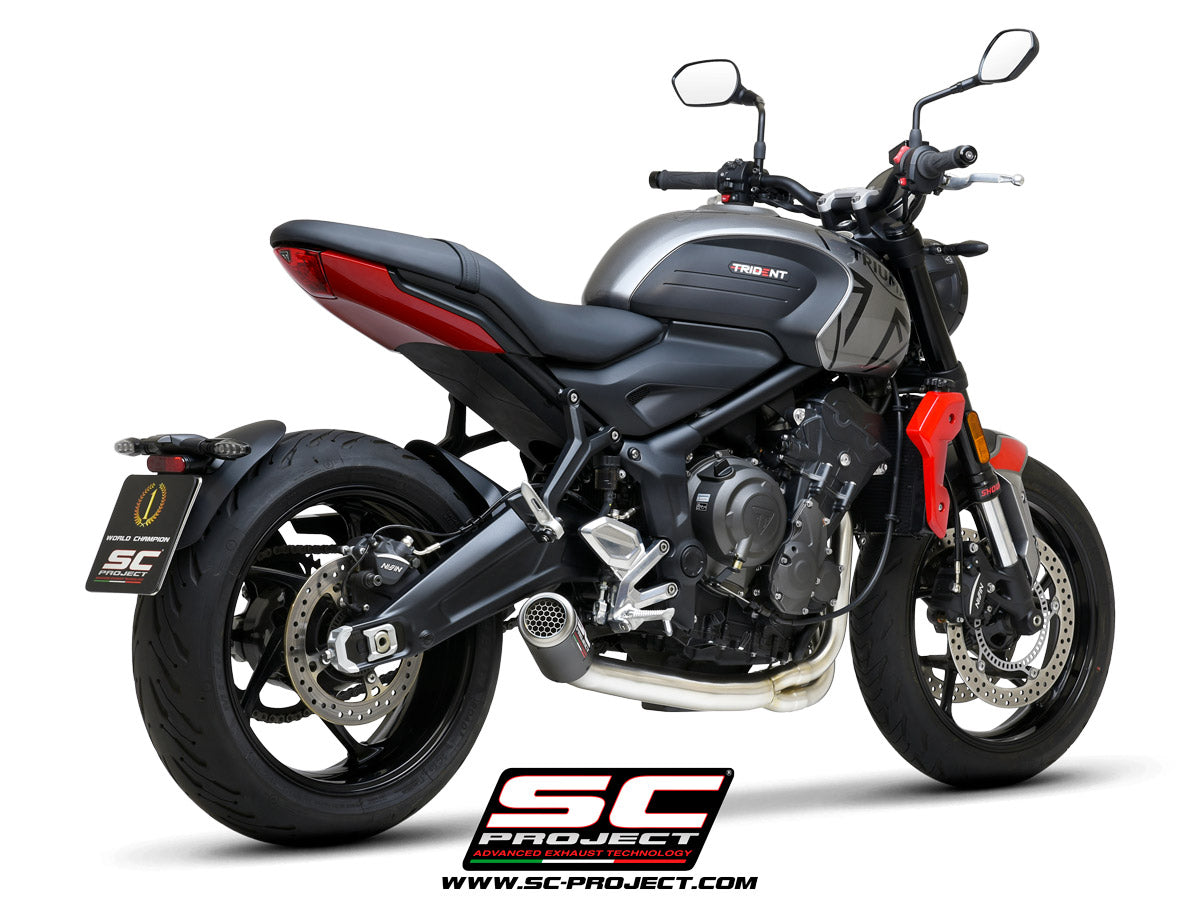 Picture of 3-1 Stainless steel full exhaust system, with CR-T carbon fibre exhaust with stoneguard grid