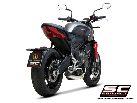 Picture of 3-1 Stainless steel full exhaust system, with CR-T carbon fibre exhaust with stoneguard grid
