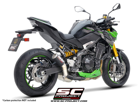 Picture of CR-T carbon fibre exhaust, with stoneguard grid (WITHOUT carbon fibre heat protection)