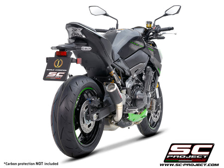 Picture of CR-T carbon fibre exhaust, with stoneguard grid (WITHOUT carbon fibre heat protection)