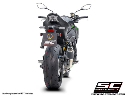 Picture of CR-T carbon fibre exhaust, with stoneguard grid (WITHOUT carbon fibre heat protection)