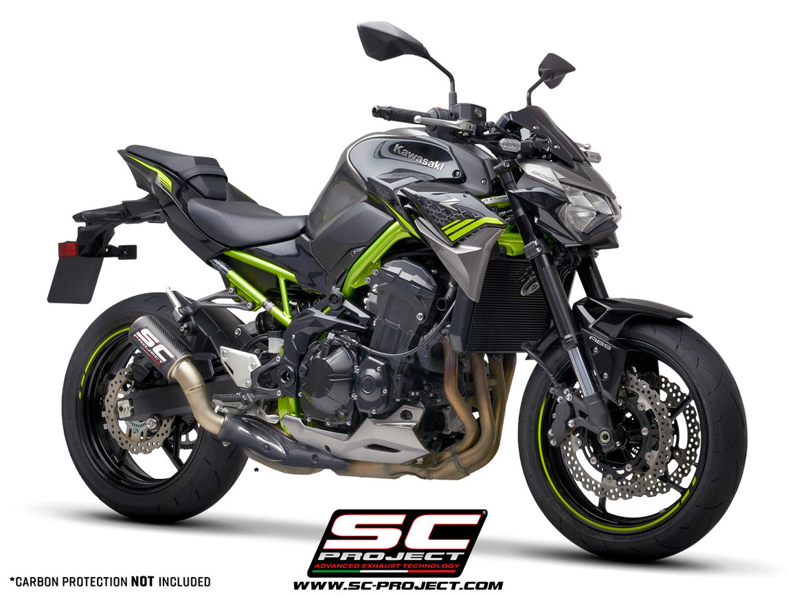 Picture of CR-T carbon fibre exhaust, with stoneguard grid (WITHOUT carbon fibre heat protection)