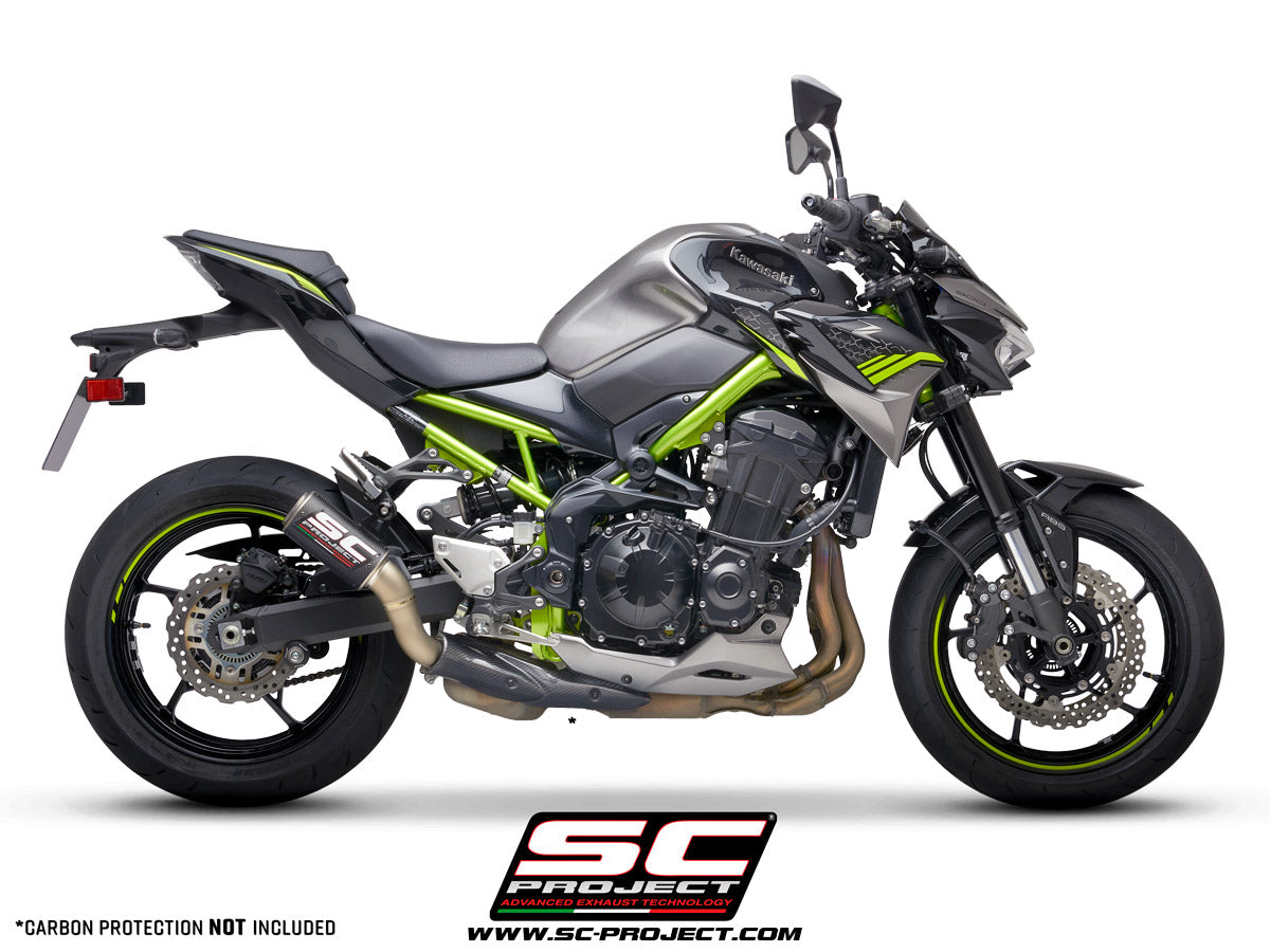 Picture of CR-T carbon fibre exhaust, with stoneguard grid (WITHOUT carbon fibre heat protection)