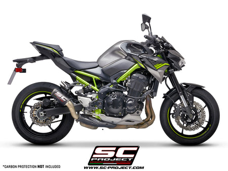 Picture of CR-T carbon fibre exhaust, with stoneguard grid (WITHOUT carbon fibre heat protection)