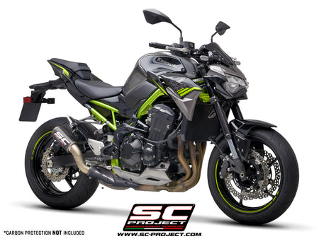 Picture of CR-T carbon fibre exhaust, with stoneguard grid (WITHOUT carbon fibre heat protection)