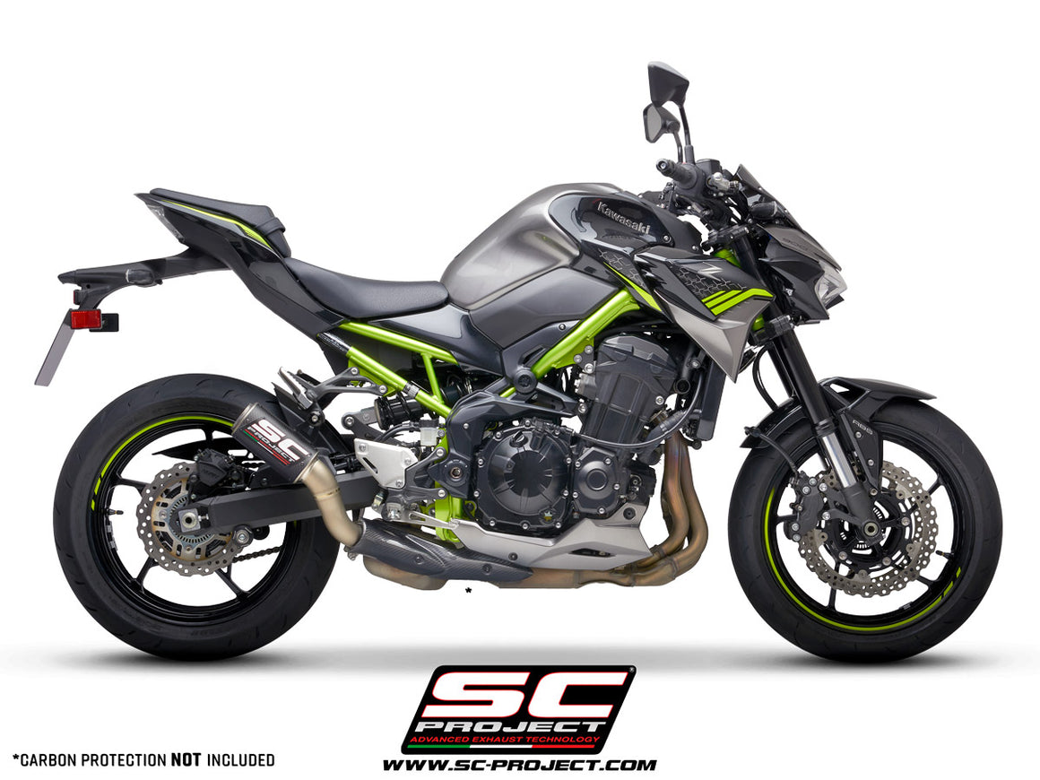 Picture of CR-T carbon fibre exhaust, with stoneguard grid (WITHOUT carbon fibre heat protection)