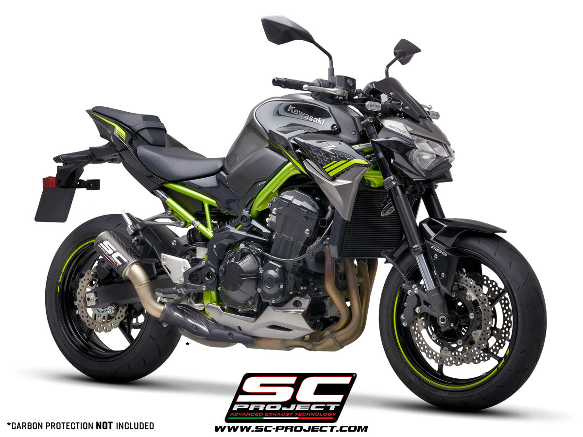Picture of CR-T carbon fibre exhaust, with stoneguard grid (WITHOUT carbon fibre heat protection)