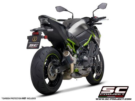 Picture of CR-T carbon fibre exhaust, with stoneguard grid (WITHOUT carbon fibre heat protection)