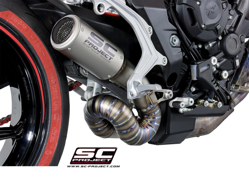 Picture of CR-T titanium exhaust, with welded sector link pipe