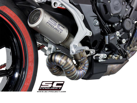 Picture of CR-T titanium exhaust, with welded sector link pipe