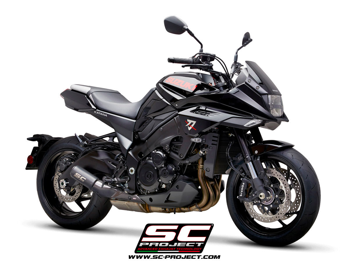 Picture of CR-T titanium exhaust, matt black, with stoneguard grid