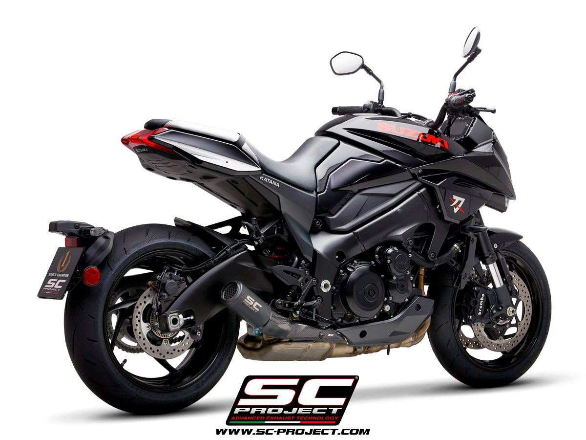 Picture of CR-T titanium exhaust, matt black, with stoneguard grid