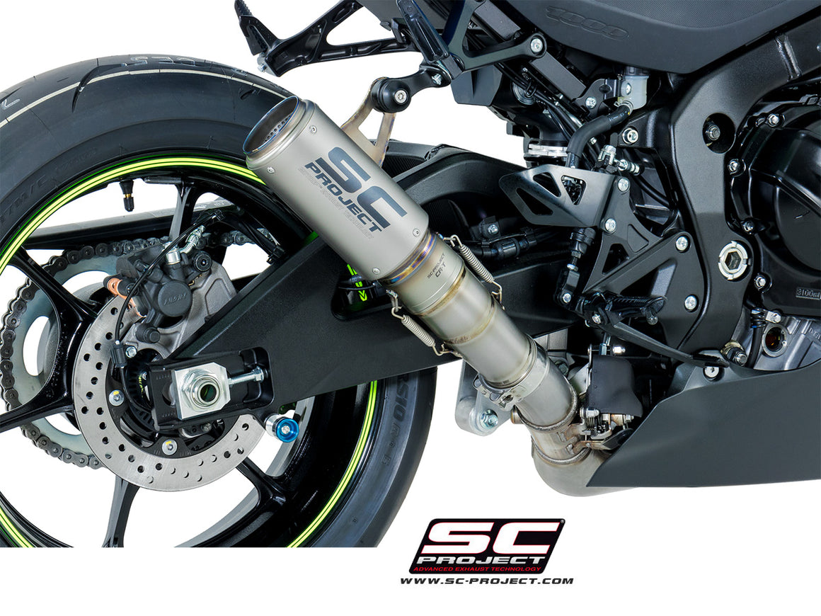 Picture of CR-T titanium exhaust, with stoneguard grid