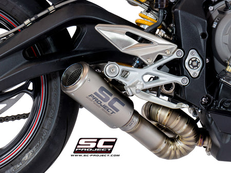 Picture of CR-T titanium exhaust, with welded sector link pipe
