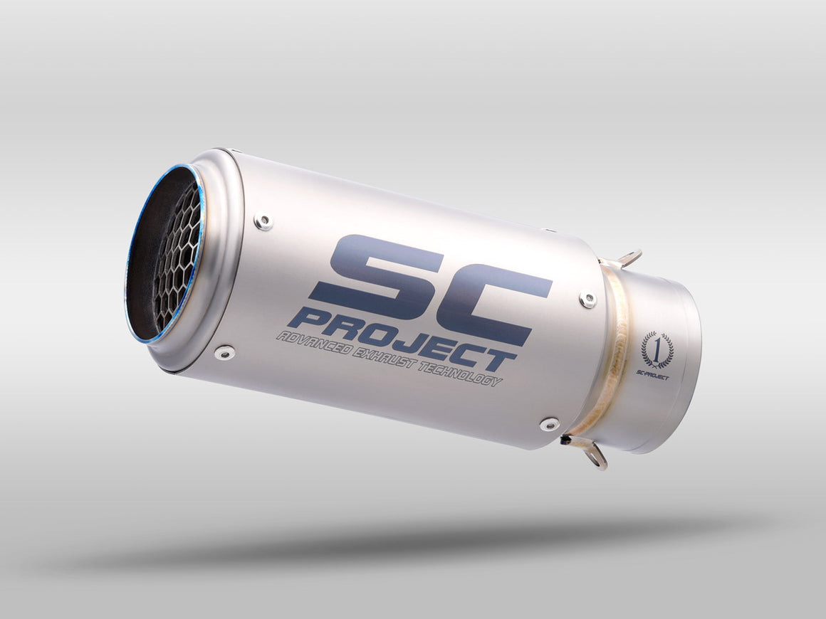 Picture of CR-T titanium exhaust, with stoneguard grid