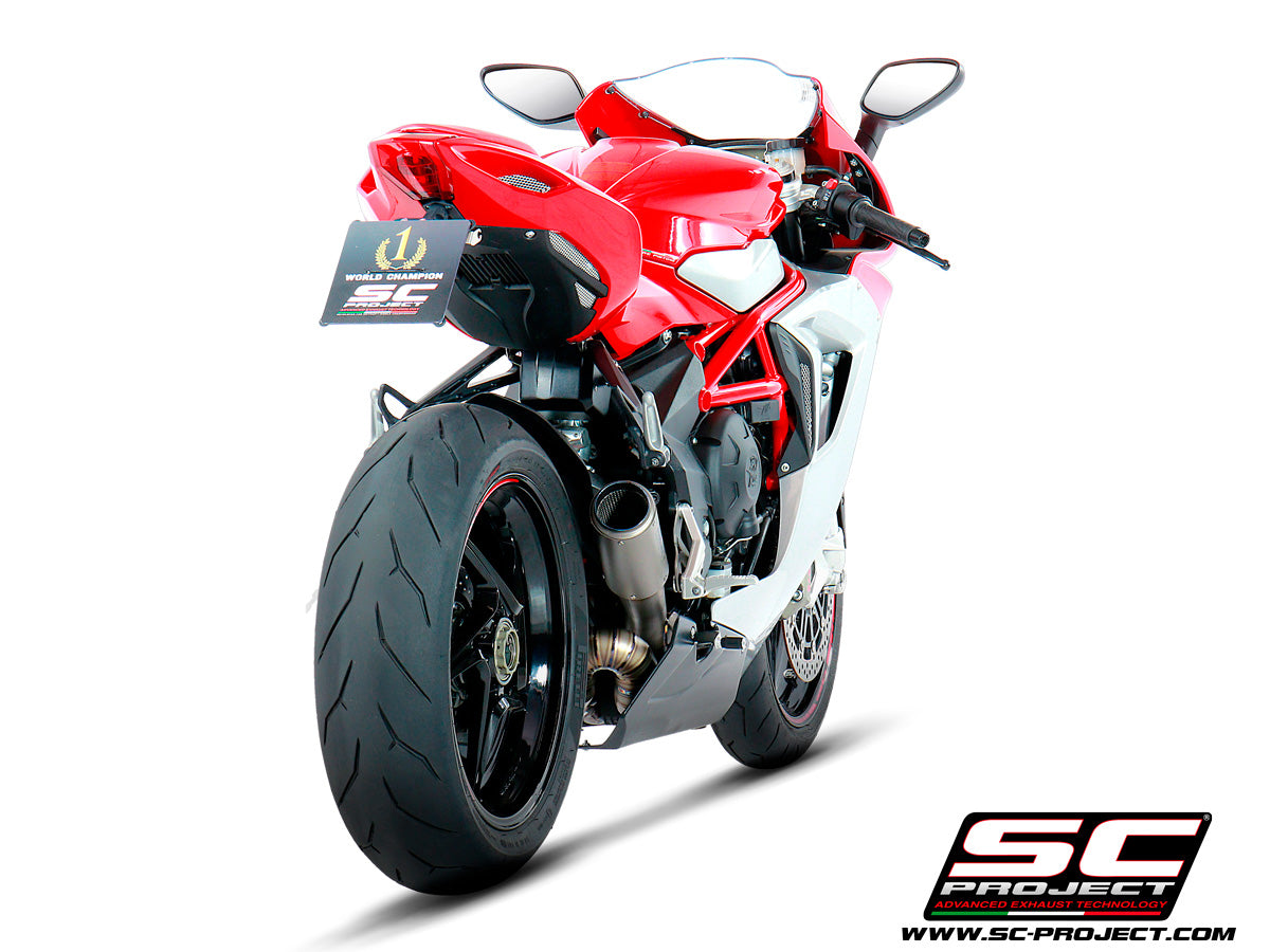 Picture of CR-T titanium exhaust, with welded sector link pipe
