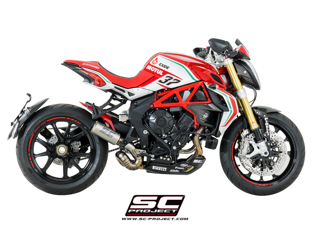 Picture of CR-T titanium exhaust, with welded sector link pipe