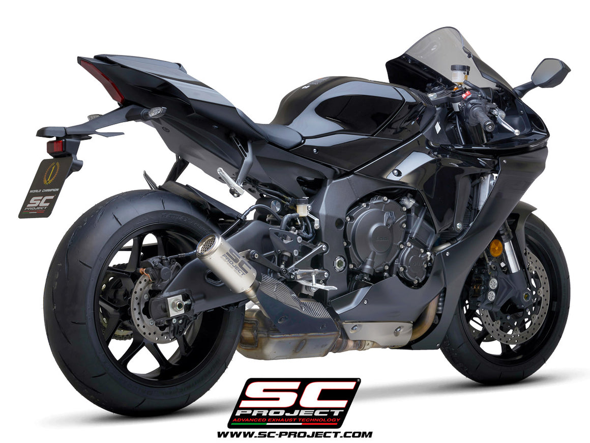 Picture of CR-T titanium exhaust, with stoneguard grid
