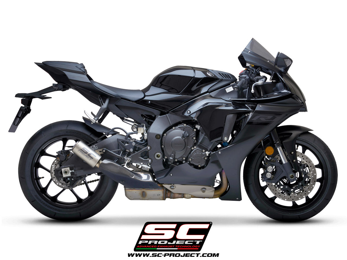Picture of CR-T titanium exhaust, with stoneguard grid