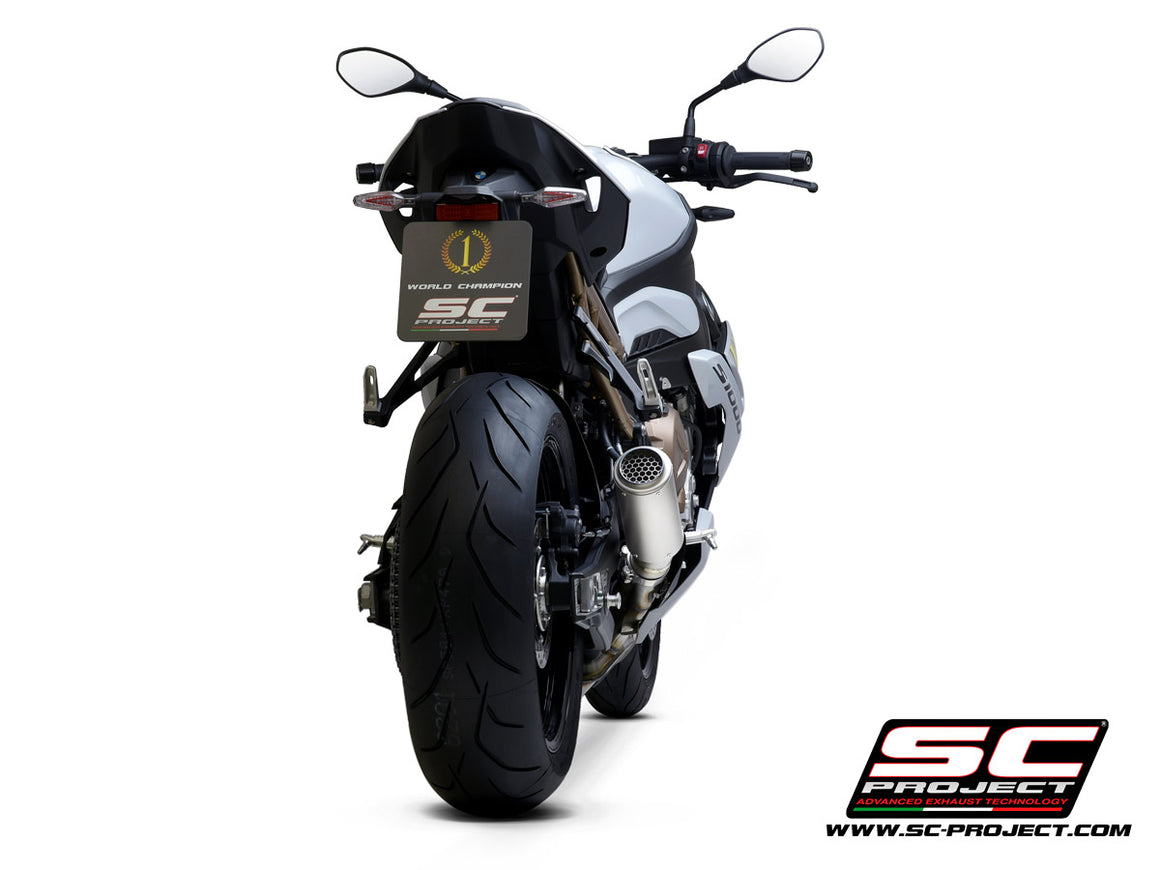 Picture of CR-T titanium exhaust, with stoneguard grid