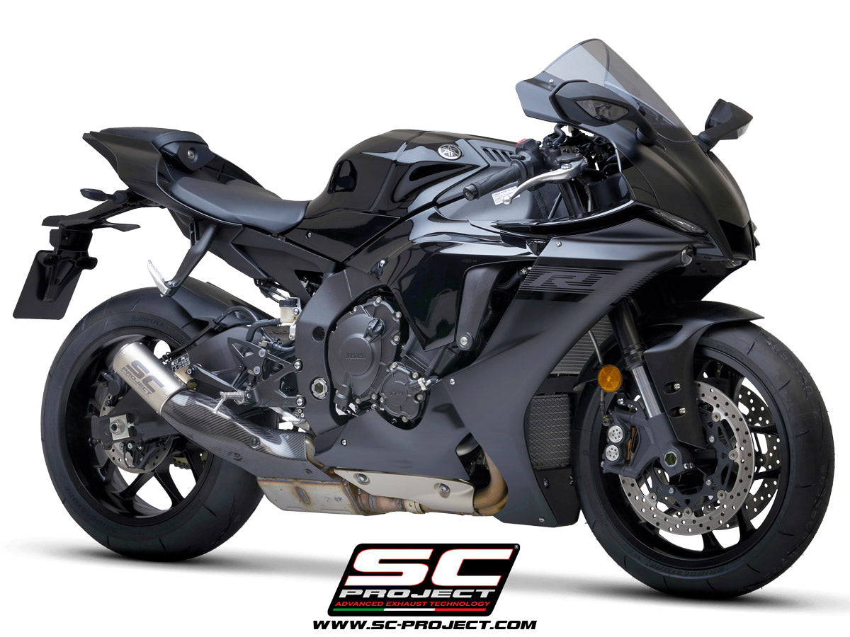 Picture of CR-T titanium exhaust, with stoneguard grid