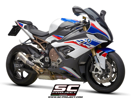 Picture of CR-T titanium exhaust, with stoneguard grid