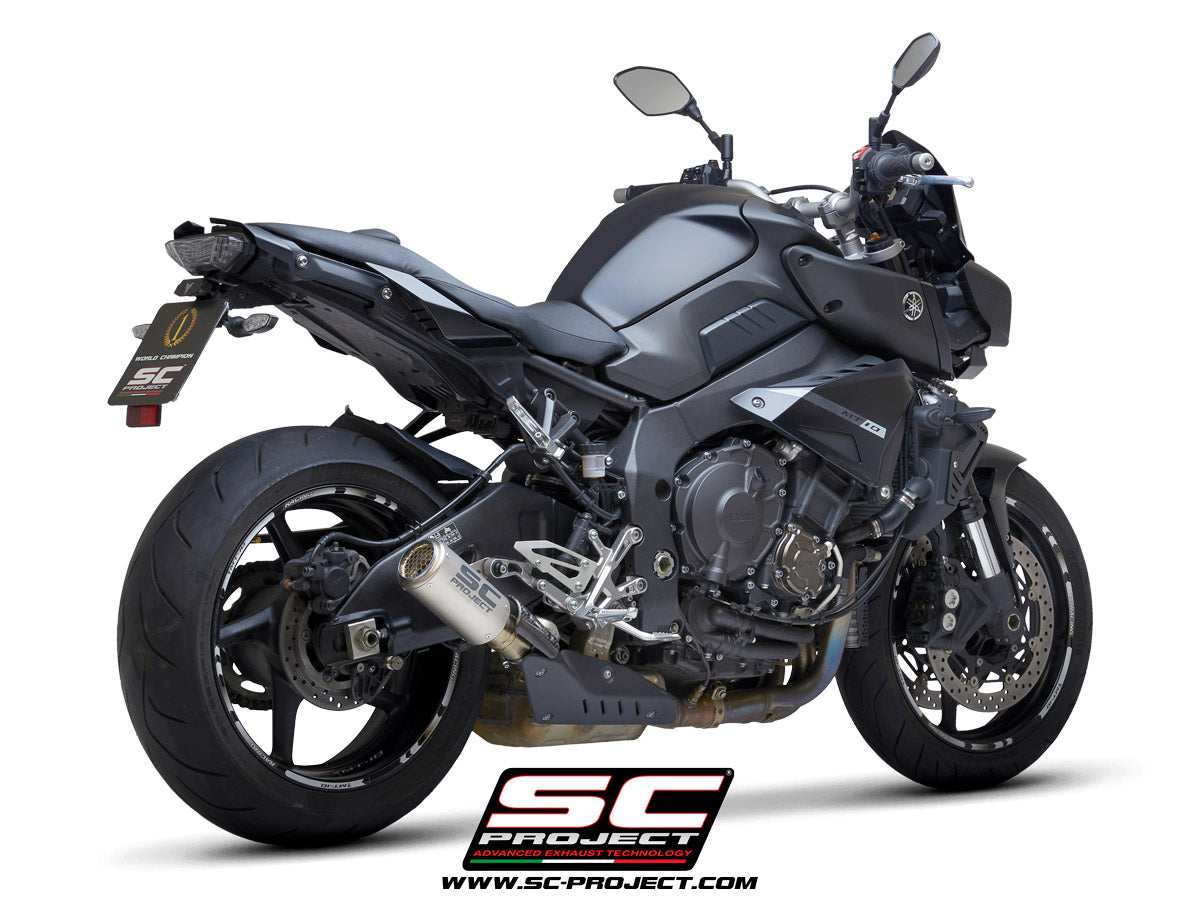 Picture of CR-T titanium exhaust, with stoneguard grid