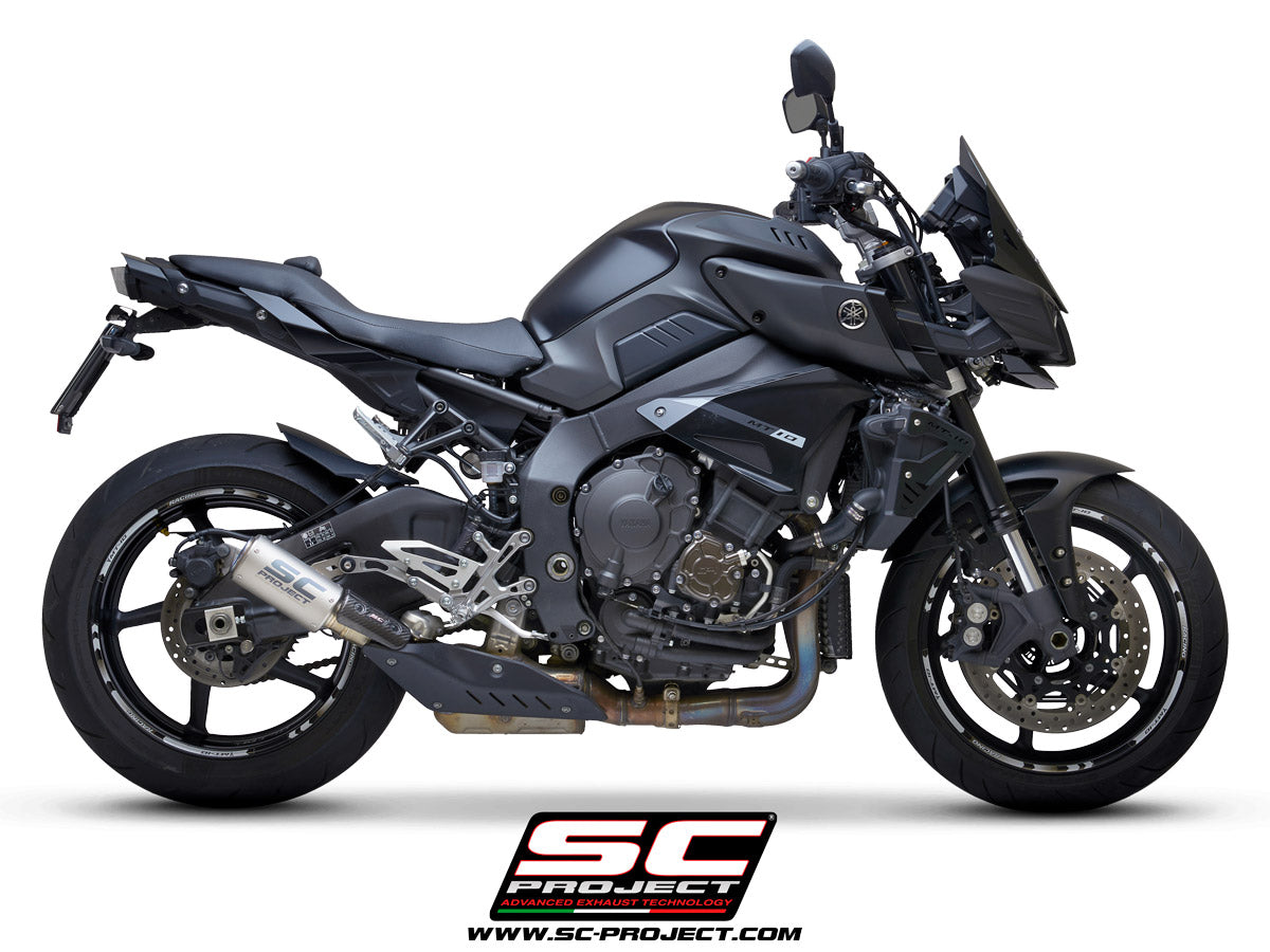 Picture of CR-T titanium exhaust, with stoneguard grid