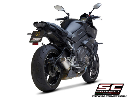 Picture of CR-T titanium exhaust, with stoneguard grid