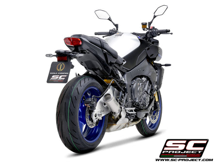Picture of CR-T titanium exhaust, with stoneguard grid
