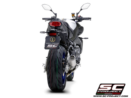 Picture of CR-T titanium exhaust, with stoneguard grid
