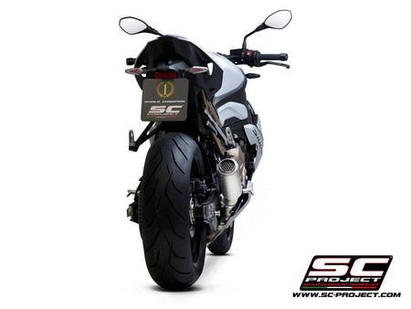 Picture of CR-T titanium exhaust, with stoneguard grid