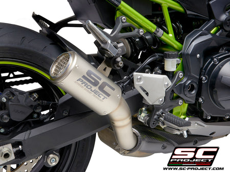 Picture of CR-T titanium exhaust, with stoneguard grid