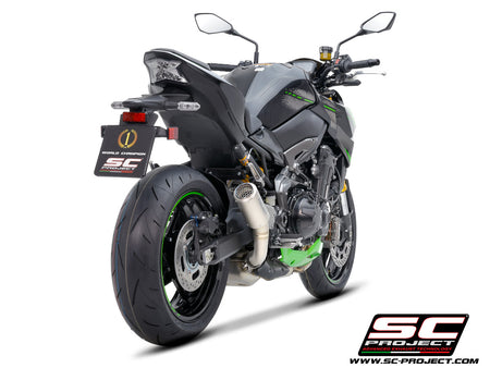 Picture of CR-T titanium exhaust, with stoneguard grid