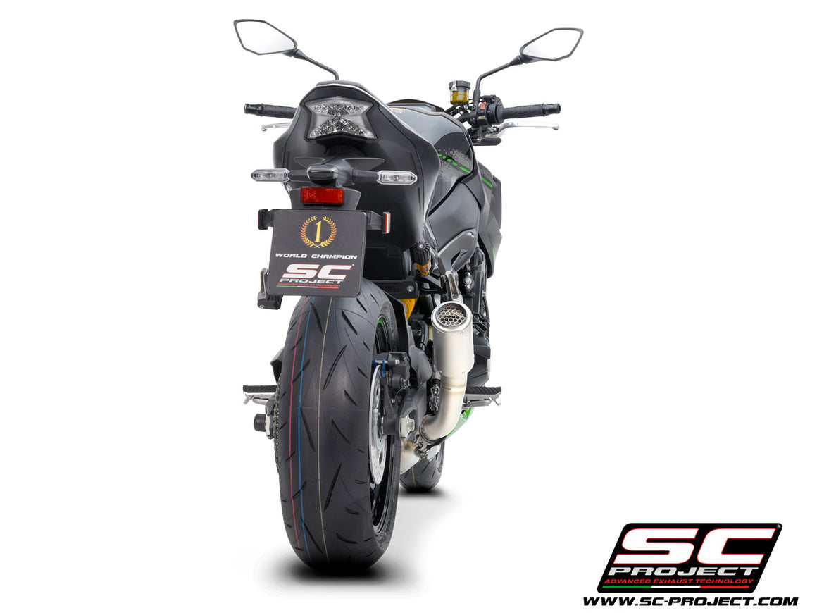 Picture of CR-T titanium exhaust, with stoneguard grid